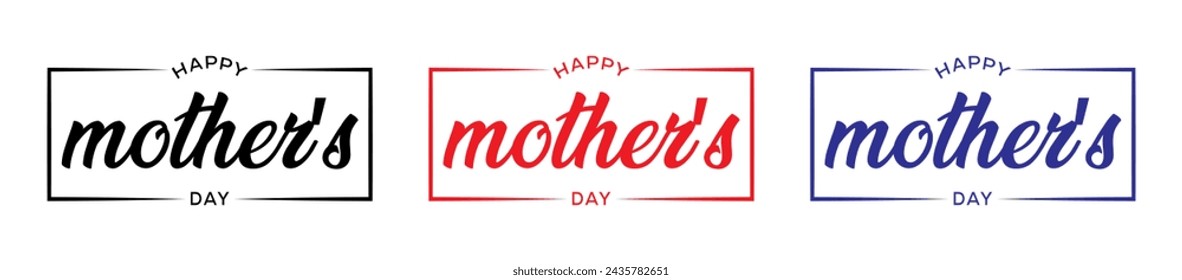 Vector happy mothers day typography poster with heart and flowers.