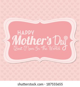 Vector Happy Mothers's Day Template Card Background 