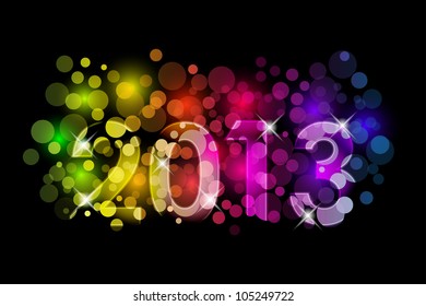Vector Happy New Year - 2013 colorful background