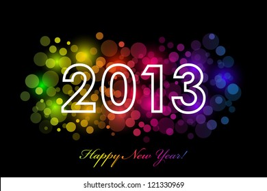 Vector Happy New Year - 2013 colorful background