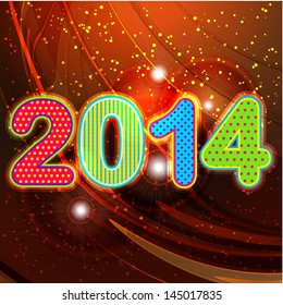 Vector Happy New Year - 2014 colorful background 
