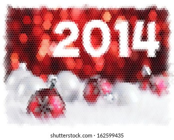 Vector Happy New Year - 2014 colorful background
