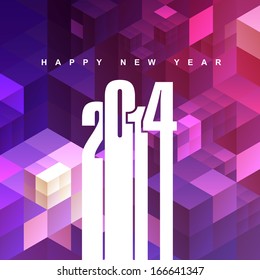 vector happy new year 2014 greeting