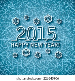 vector happy new year 2015 card