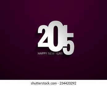 Vector Happy new year 2015 design with stylish text.