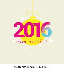 vector happy new year 2015 rolling in 2016  background for the holiday