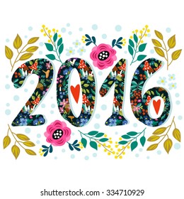 Vector Happy new year 2016 Template. 
