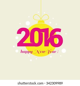 vector happy new year 2016 colorful background for the holiday