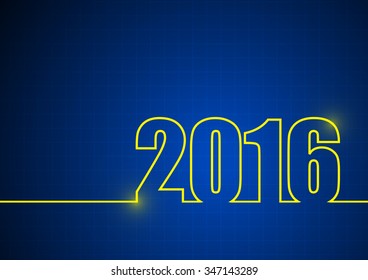 Vector : Happy new year 2016 background
