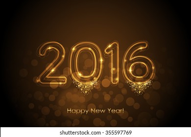 Vector Happy New Year 2016 magic background
