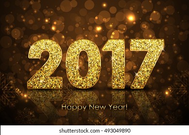 Vector Happy New Year 2017 background