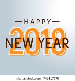 Vector happy new year 2018 theme. Great for invitation, card, product packaging, header, poster, label, banners and etc.