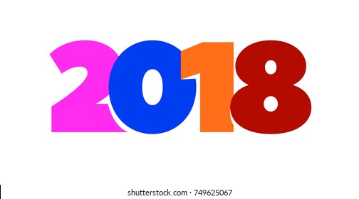 Vector. Happy New Year 2018 