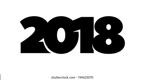 Vector. Happy New Year 2018 
