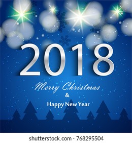 
Vector Happy New Year 2018 