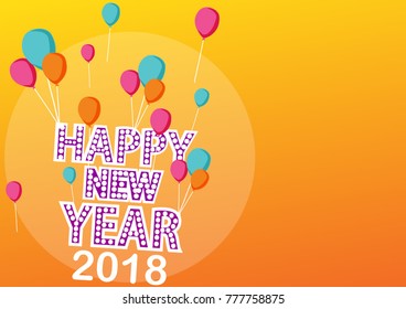Vector Happy new year 2018.