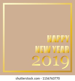 Vector happy new year 2019 card