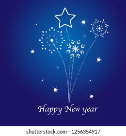 
 Vector Happy New Year 2019. Winter, Christmas background. Festive premium design template for card ,invitation, calendar poster, banner.