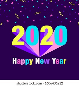 vector happy new year 2020 background for brochure banner and publication