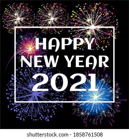 Vector happy new year 2021