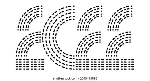 Vektorgrafik. Schönes neues Jahr 2022 Logo-Design. Designvorlagen mit typografischem Logo 2022. 2022 glückliche Symbolsammlung für das neue Jahr. Minimalistische Hintergrundbilder für Markenbildung, Banner, Cover, Postkarte