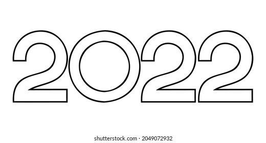 Vector. Happy new year 2022 logo text design. Design templates with 2022 typographic logo. 2022 happy new year symbols collection. Minimalism backgrounds for branding, banner, cover, postcard.