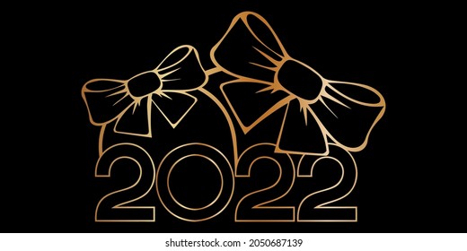 Vektorgrafik. Schönes neues Jahr 2022 Logo-Design. Designvorlagen mit typografischem Logo 2022. 2022 glückliche Symbolsammlung für das neue Jahr. Minimalistische Hintergründe für Branding, Banner, Cover, Postkarte.