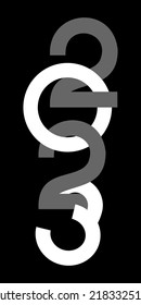 Vector. Feliz diseño de texto del logo del año nuevo 2023. Plantillas de diseño con el logotipo tipográfico de 2023. 2023 feliz colección de símbolos de año nuevo. Fondo minimalista para marca, banner, portada, postal.