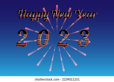 Vector Happy New Year 2023 for poster card