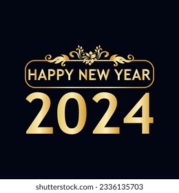 Vector happy new year 2024 in modern style.