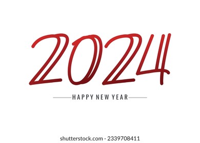  Vektorfröhliches neues Jahr 2024 Fest-Banner Vektorgrafik
