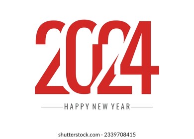  vector happy new year 2024 celebration banner vector illustration