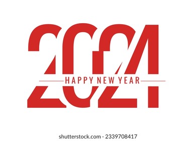  vector happy new year 2024 celebration banner vector illustration
