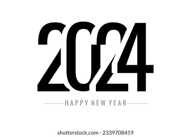  vector happy new year 2024 celebration banner vector illustration