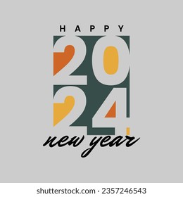 Vector de letras feliz año nuevo 2024
