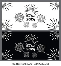 vector happy new year 2024