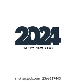diseño de texto de 2024 con estilo moderno minimalista