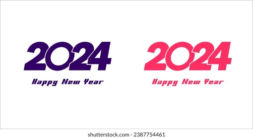 Vector happy new year 2024 celebration banner for social media post