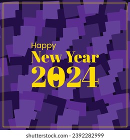 vector Happy New Year 2024 Abstract Background Flat Design