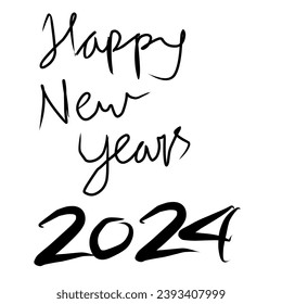 Vector Happy New year 2024 svg