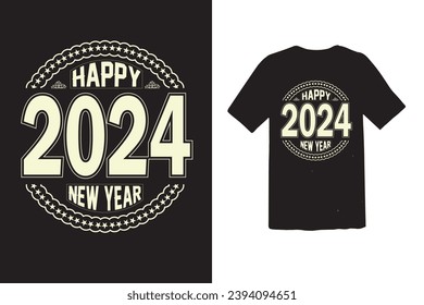 Diseño de año nuevo feliz 2024 para el nuevo año 2024