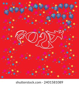 vector happy new year 2024 background 