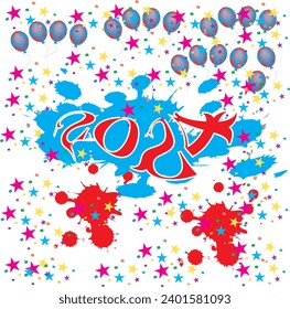vector happy new year 2024 background 