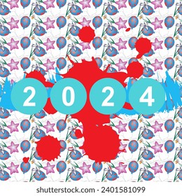 vector happy new year 2024 background 