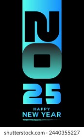 Vector happy new year 2024 banner in modern style.