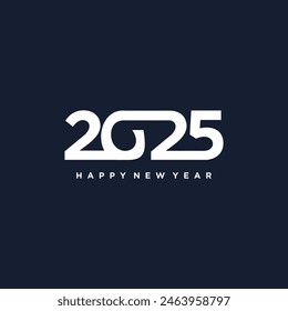 Vector feliz año nuevo 2025 diseño de logotipo nuevo año 2025 diseño de texto Plantilla Premium Vector