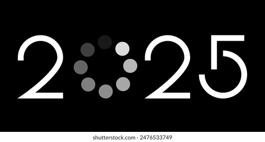 Vector. Feliz año nuevo 2025 logo diseño de texto. Plantillas de diseño con logotipo tipográfico 2025. colección de símbolos de feliz año nuevo 2025. Fondos minimalistas para la marca, el Anuncio, la cubierta, la postal.