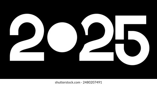 Vector. Happy new year 2025 logo text design. Design templates with 2025 typographic logo. 2025 happy new year symbols collection. Minimalistic backgrounds for branding, banner, cover, postcard.