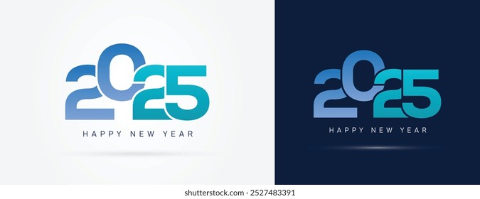 Vector happy new year 2025 design and merry Christmas card with 2025 geometric vector for poster, banner, greeting and new year 2025 celebration.