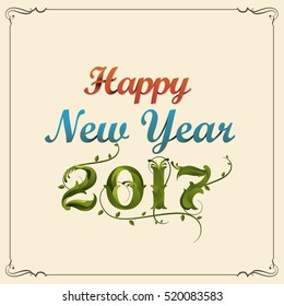 Vector Happy New Year background.